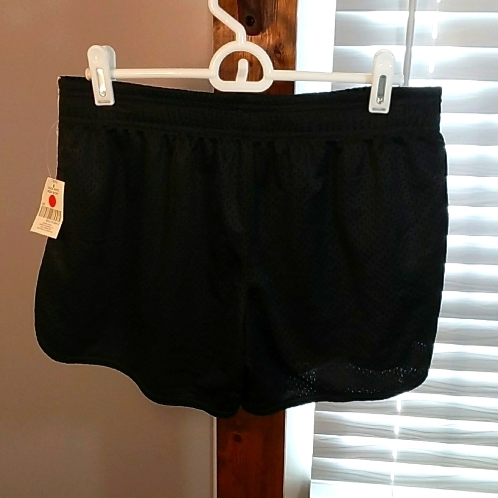 Just Be Women's Black and White Mesh Shorts Size M Fully Lined New with Tag - Picture 10 of 10